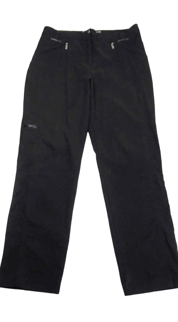Jamie Sadick Womens Golf 14 Pants Black Nylon Golf Athletic Pants Sporty